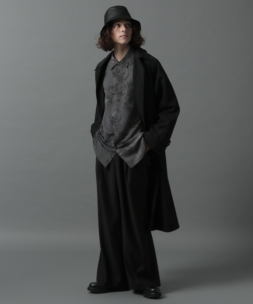 HARE（ハレ）の「ハンドデザインフラワーシャツ(HARE)（シャツ/ブラウス・メンズ・ブラック/グレー/オフホワイト・SMALL/MEDIUM）」の12枚目の写真