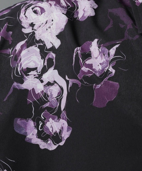 HARE（ハレ）の「ハンドデザインフラワーシャツ(HARE)（シャツ/ブラウス・メンズ・ブラック/グレー/オフホワイト・SMALL/MEDIUM）」の11枚目の写真