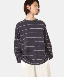 marka | marka / マーカ：BORDER TEE L/S - COMBED KNIT BORDER -：M22A-09CS01C[COR](Tシャツ/カットソー)