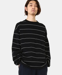 marka | marka / マーカ：BORDER TEE L/S - COMBED KNIT BORDER -：M22A-09CS01C[COR](Tシャツ/カットソー)