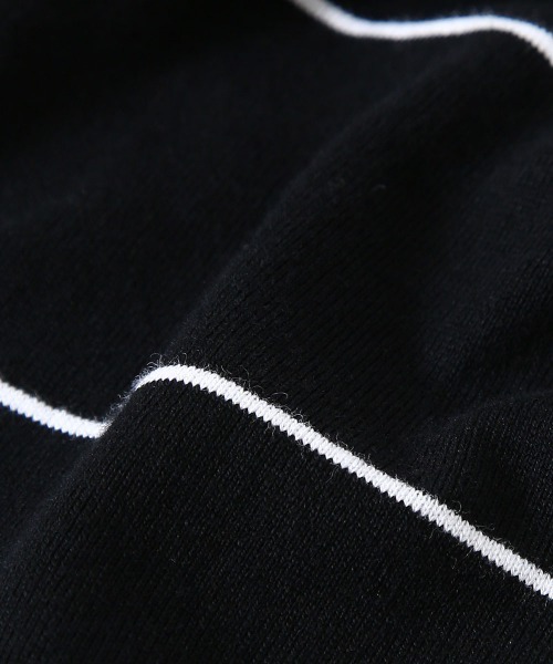 marka（マーカ）の「marka / マーカ：BORDER TEE L/S - COMBED KNIT BORDER -：M22A-09CS01C[COR]（Tシャツ/カットソー・メンズ・チャコールグレー/ブラック・1/2/3）」の6枚目の写真