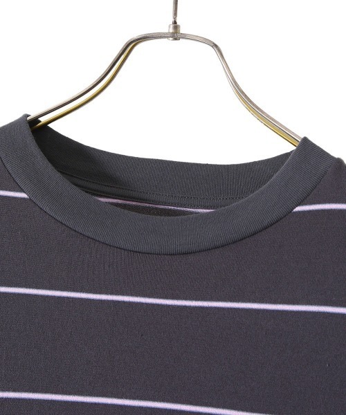 marka（マーカ）の「marka / マーカ：BORDER TEE L/S - COMBED KNIT BORDER -：M22A-09CS01C[COR]（Tシャツ/カットソー・メンズ・チャコールグレー/ブラック・1/2/3）」の13枚目の写真