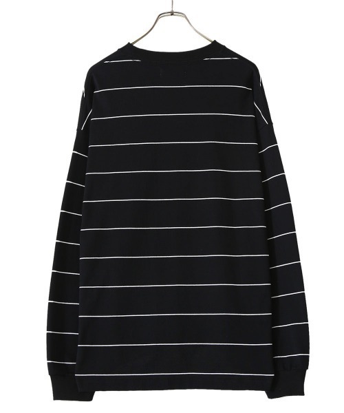 marka（マーカ）の「marka / マーカ：BORDER TEE L/S - COMBED KNIT BORDER -：M22A-09CS01C[COR]（Tシャツ/カットソー・メンズ・チャコールグレー/ブラック・1/2/3）」の22枚目の写真