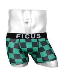 FICUS（フィークス）の「FICUS/フィークス ボクサーパンツ メンズ アンダーウェア 下着 ツルツル 市松模様 チェック 神楽（ボクサーパンツ）」