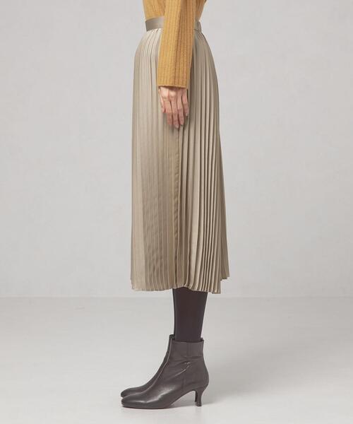 closet story(クローゼットストーリー)の「<closet story>ポリエステルサテン プリーツスカート -ウォッシャブル-(スカート・レディース・ダークブラウン/ナチュラル/ケリー・FREE)」の12枚目の写真