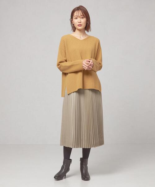closet story(クローゼットストーリー)の「<closet story>ポリエステルサテン プリーツスカート -ウォッシャブル-(スカート・レディース・ダークブラウン/ナチュラル/ケリー・FREE)」の11枚目の写真