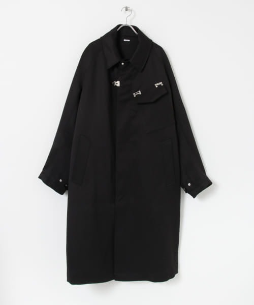 Y.O.N.(ワイオーエヌ)の「Y.O.N. OVER COAT(ステンカラーコート・メンズ・ブラック/ブラウン系その他・46/48)」の2枚目の写真