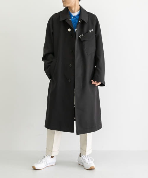 Y.O.N.(ワイオーエヌ)の「Y.O.N. OVER COAT(ステンカラーコート・メンズ・ブラック/ブラウン系その他・46/48)」の5枚目の写真