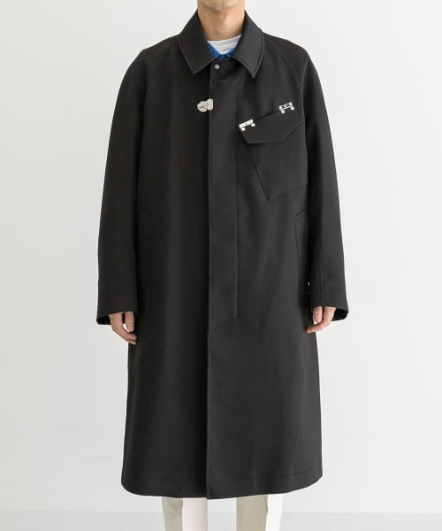 Y.O.N.(ワイオーエヌ)の「Y.O.N. OVER COAT(ステンカラーコート・メンズ・ブラック/ブラウン系その他・46/48)」の10枚目の写真