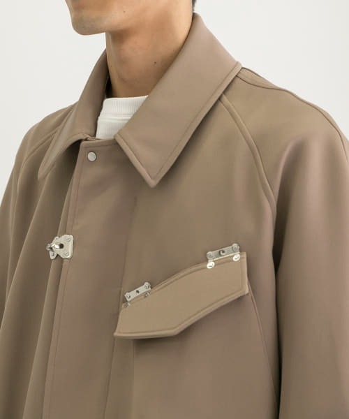 Y.O.N.(ワイオーエヌ)の「Y.O.N. OVER COAT(ステンカラーコート・メンズ・ブラック/ブラウン系その他・46/48)」の14枚目の写真