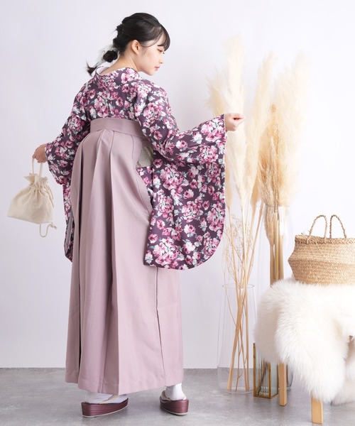 utatane(ウタタネ)の「袴セット 国産生地(着物・レディース・パープル・M/L)」の4枚目の写真