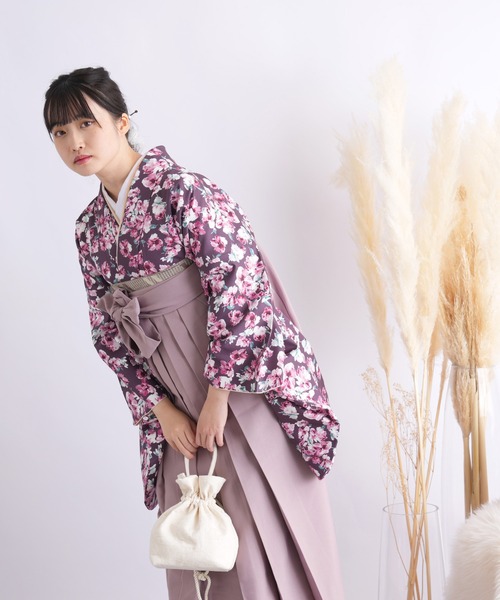 utatane(ウタタネ)の「袴セット 国産生地(着物・レディース・パープル・M/L)」の6枚目の写真