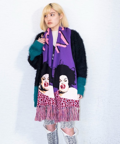 Bonjour Girl(ボンジュールガール)の「【編み物☆堀ノ内】Divine Knit Scarf(マフラー・レディース・パープル・FREE)」の16枚目の写真