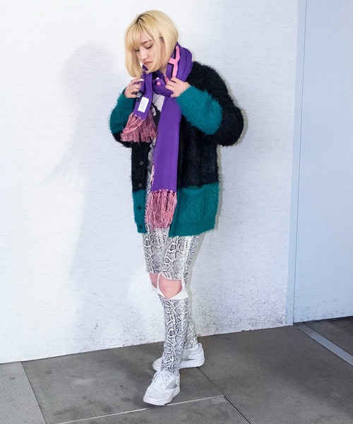 Bonjour Girl(ボンジュールガール)の「【編み物☆堀ノ内】Divine Knit Scarf(マフラー・レディース・パープル・FREE)」の15枚目の写真