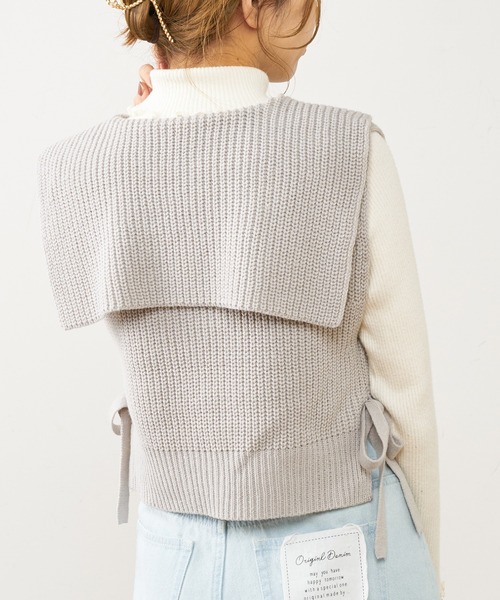 OLIVE des OLIVE（オリーブデオリーブ）の「セイラーベスト（ベスト・レディース・グレー/オフホワイト/ラベンダー・FREE）」の2枚目の写真