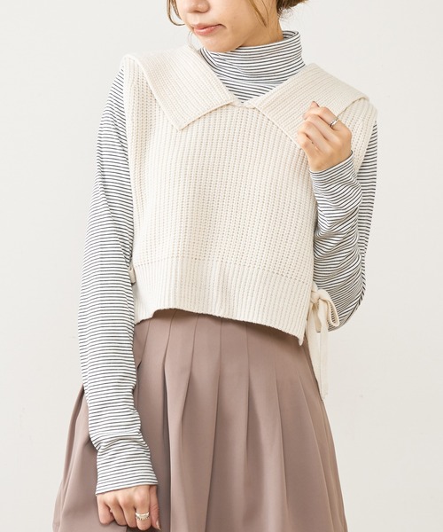 OLIVE des OLIVE（オリーブデオリーブ）の「セイラーベスト（ベスト・レディース・グレー/オフホワイト/ラベンダー・FREE）」の11枚目の写真