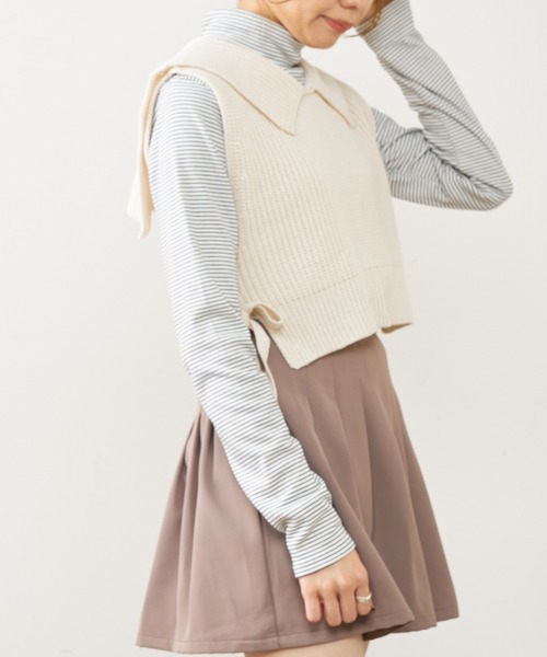 OLIVE des OLIVE（オリーブデオリーブ）の「セイラーベスト（ベスト・レディース・グレー/オフホワイト/ラベンダー・FREE）」の17枚目の写真