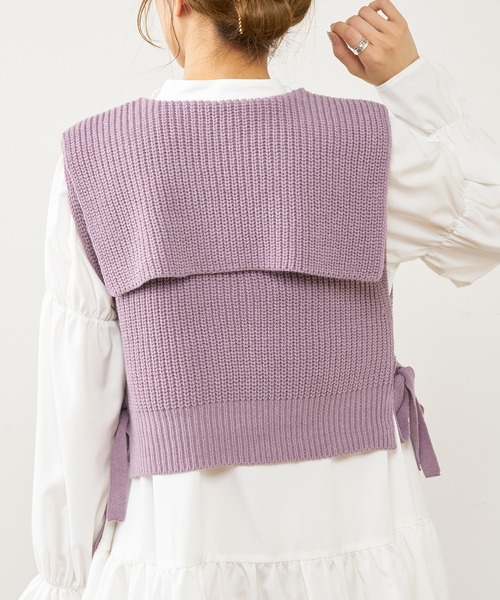 OLIVE des OLIVE（オリーブデオリーブ）の「セイラーベスト（ベスト・レディース・グレー/オフホワイト/ラベンダー・FREE）」の12枚目の写真