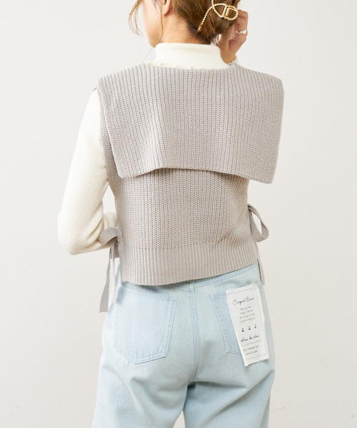 OLIVE des OLIVE（オリーブデオリーブ）の「セイラーベスト（ベスト・レディース・グレー/オフホワイト/ラベンダー・FREE）」の16枚目の写真