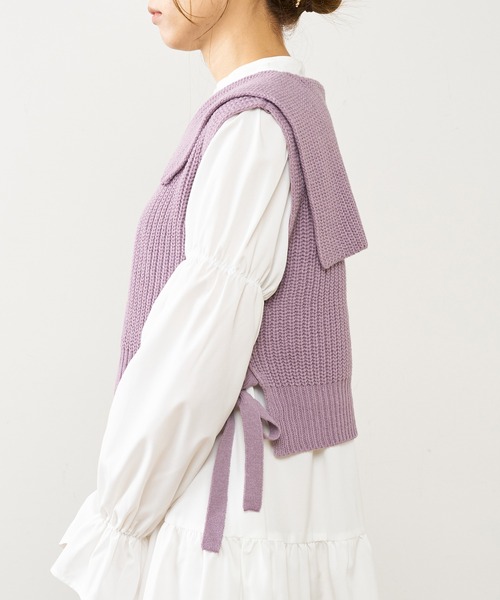 OLIVE des OLIVE（オリーブデオリーブ）の「セイラーベスト（ベスト・レディース・グレー/オフホワイト/ラベンダー・FREE）」の13枚目の写真