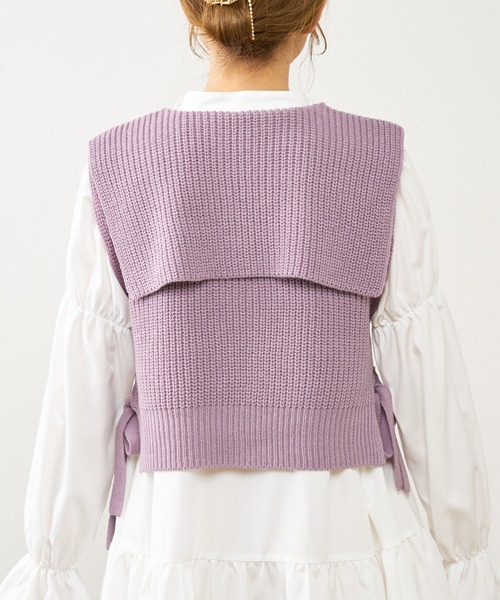 OLIVE des OLIVE（オリーブデオリーブ）の「セイラーベスト（ベスト・レディース・グレー/オフホワイト/ラベンダー・FREE）」の19枚目の写真