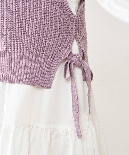 OLIVE des OLIVE（オリーブデオリーブ）の「セイラーベスト（ベスト・レディース・グレー/オフホワイト/ラベンダー・FREE）」の10枚目の写真