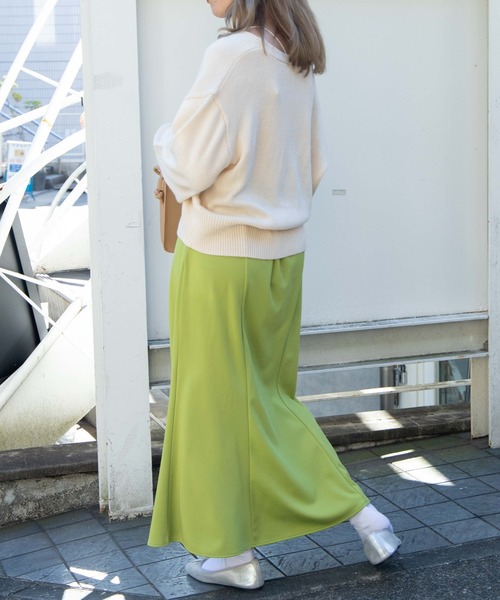 WEGO（ウィゴー）の「WEGO/マーメイドスカート（スカート・レディース・ライム/ブラック・FREE）」の14枚目の写真