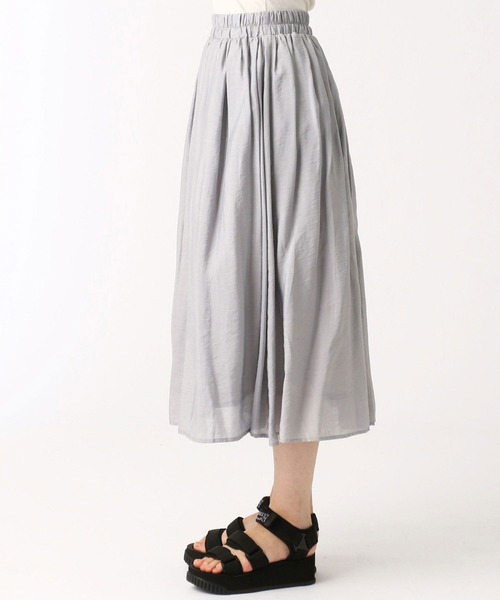 Grand PARK（グランドパーク）の「シャインサテンスカート（スカート・レディース・ダークグリーン/ネイビー/グレー/ピンク・FREE）」の6枚目の写真