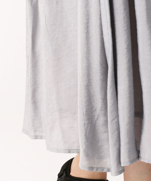 Grand PARK（グランドパーク）の「シャインサテンスカート（スカート・レディース・ダークグリーン/ネイビー/グレー/ピンク・FREE）」の8枚目の写真