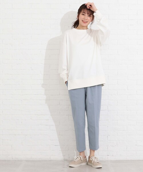 SHOO・LA・RUE(シューラルー)の「◆【S-LL】フロントホックセンタープレステーパードパンツ(その他パンツ・レディース・ブラック/ベージュ/オフホワイト/ブルー・01/02/03/04)」の7枚目の写真