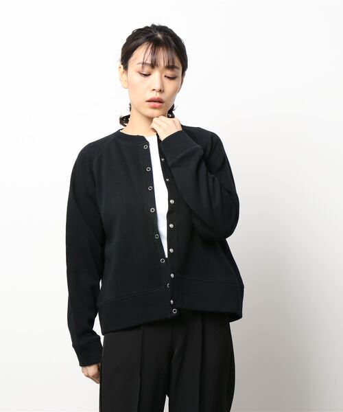 AMERICAN HOLIC(アメリカンホリック)の「クルーネックドットボタンカーディガン(カーディガン/ボレロ・レディース・ブラック/グリーン・M/L)」の6枚目の写真