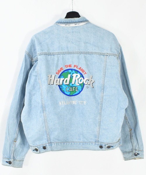 ヴィンテージ古着 Hard Rock Vintage ヴィンテージ のファッション ヴィンテージ古着 Cafe ジャケット アウター ハードロックカフェ Rock デニムジャケット デニムジャケット 最大級サイト