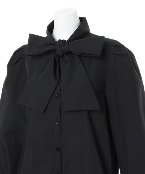 INGNI（イング）の「ボウタイ／ブラウス（シャツ/ブラウス・レディース・ブラック/オフホワイト・M）」の6枚目の写真