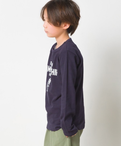 OMNES(オムネス)の「キッズ スラブコットンプリント長袖Tシャツ ロンT(Tシャツ/カットソー・キッズ・キャメル/ピンク/ネイビー/アイボリー/ブルーグレー・140/100/110/120/130)」の10枚目の写真