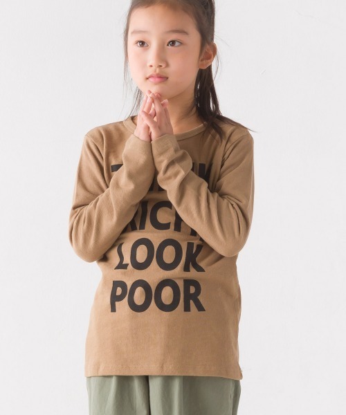 OMNES(オムネス)の「キッズ スラブコットンプリント長袖Tシャツ ロンT(Tシャツ/カットソー・キッズ・キャメル/ピンク/ネイビー/アイボリー/ブルーグレー・140/100/110/120/130)」の19枚目の写真