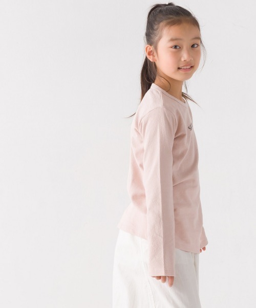 OMNES(オムネス)の「キッズ スラブコットンプリント長袖Tシャツ ロンT(Tシャツ/カットソー・キッズ・キャメル/ピンク/ネイビー/アイボリー/ブルーグレー・140/100/110/120/130)」の17枚目の写真
