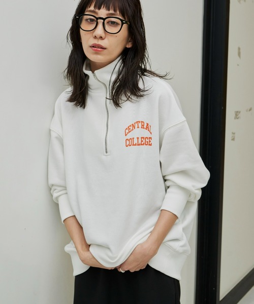 Auntie Rosa Holiday（アンティローザホリデー）の「ハーフZIPロゴプリントスウェット（スウェット・レディース・オフホワイト/グレー/グリーン・FREE）」の12枚目の写真