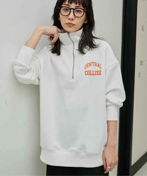 Auntie Rosa Holiday（アンティローザホリデー）の「ハーフZIPロゴプリントスウェット（スウェット・レディース・オフホワイト/グレー/グリーン・FREE）」の13枚目の写真