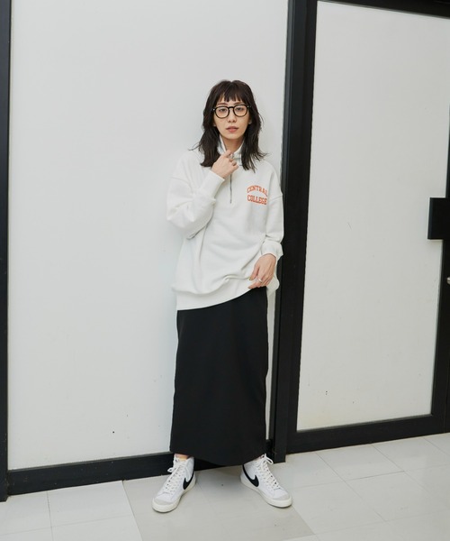 Auntie Rosa Holiday（アンティローザホリデー）の「ハーフZIPロゴプリントスウェット（スウェット・レディース・オフホワイト/グレー/グリーン・FREE）」の17枚目の写真