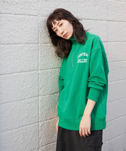 Auntie Rosa Holiday（アンティローザホリデー）の「ハーフZIPロゴプリントスウェット（スウェット・レディース・オフホワイト/グレー/グリーン・FREE）」の22枚目の写真