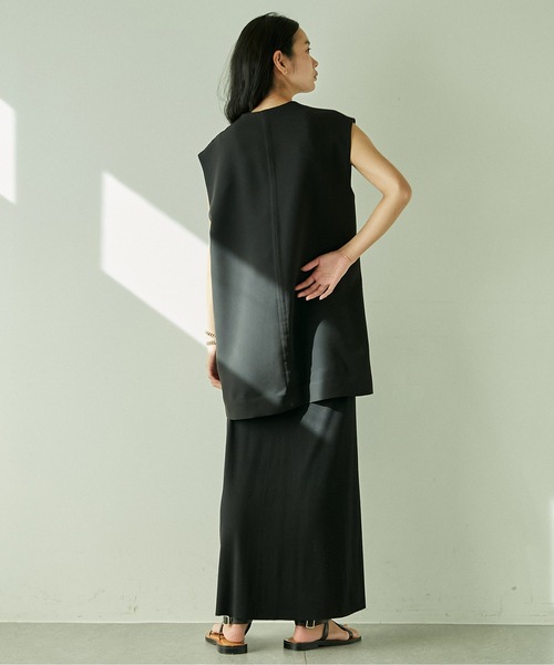 【美品】GALLARDAGALANTE　リネンレーヨン　ダブルベスト　F リネンダブルベスト2 | GALLARDAGALANTE(ガリャルダガランテ