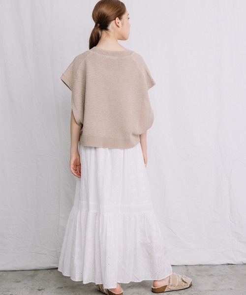 Liyoca(リヨカ)の「【Liyoca】刺繍レーヨンキュプラレーヨンスカート(スカート・レディース・ホワイト/ブラック・FREE)」の9枚目の写真