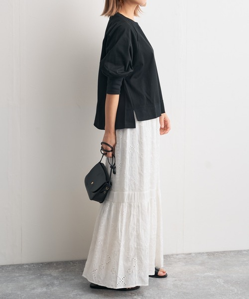 Liyoca(リヨカ)の「【Liyoca】刺繍レーヨンキュプラレーヨンスカート(スカート・レディース・ホワイト/ブラック・FREE)」の12枚目の写真