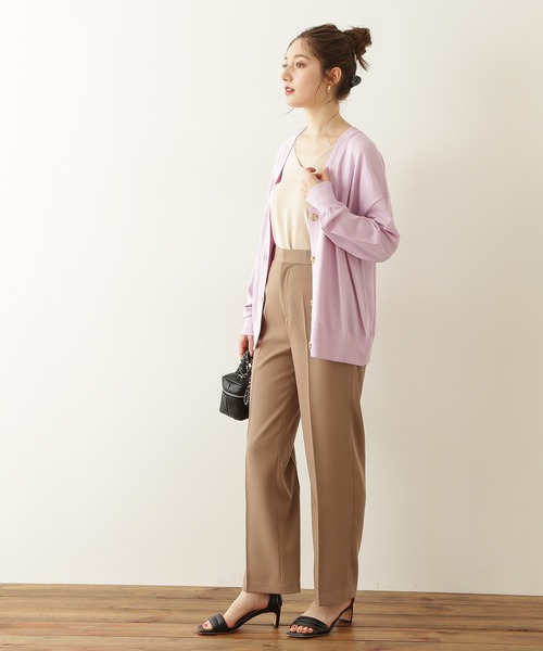 N.(N. Natural Beauty Basic)(エヌエヌナチュラルビューティーベーシック)の「◆天竺プレーティングニットカーディガン(カーディガン/ボレロ・レディース・オフホワイト/オレンジ/グリーン/ピンク・MEDIUM)」の22枚目の写真