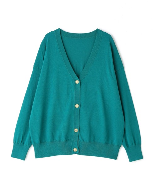 N.(N. Natural Beauty Basic)(エヌエヌナチュラルビューティーベーシック)の「◆天竺プレーティングニットカーディガン(カーディガン/ボレロ・レディース・オフホワイト/オレンジ/グリーン/ピンク・MEDIUM)」の16枚目の写真