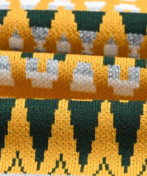 Anytime Songs（エニータイムソングス）の「幾何学柄 ジャガードニットベスト（ベスト・メンズ・ベージュ/グリーン/チャコール・MEDIUM/LARGE/X-LARGE）」の6枚目の写真