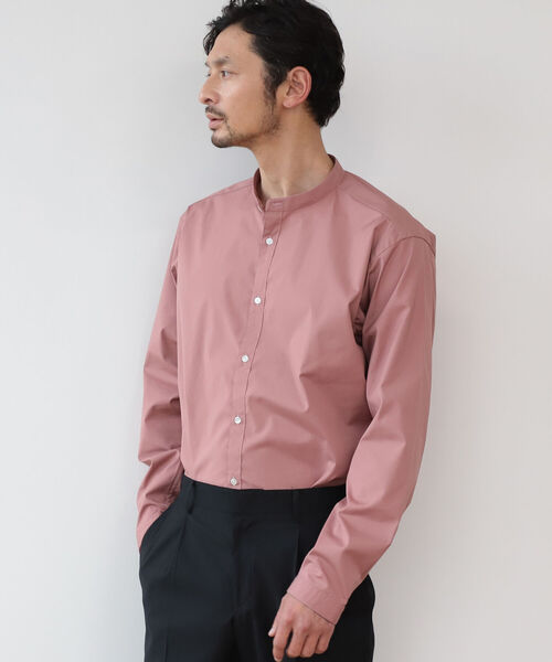 B:MING by BEAMS（ビーミングバイビームス）の「B:MING by BEAMS / リラックスフィット バンドカラー シャツ（シャツ/ブラウス・メンズ・ベージュ/レッド系その他3・SMALL/MEDIUM/LARGE/X-LARGE）」の2枚目の写真