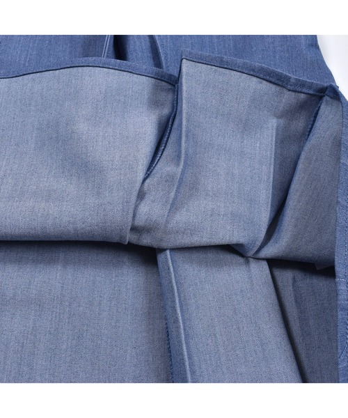 BeBe（ベベ）の「BeBe/レイヤード風ツイルステッチAラインワンピース(80~150cm)（ワンピース・キッズ・ベージュ/ブルー・140/150/90/130/120/100/80/110）」の17枚目の写真