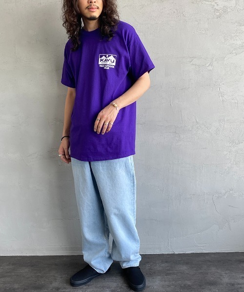 KAVU（カブー）の「[KAVU/カブー] TRUE LOGO トゥルーロゴ バックプリントTシャツ（Tシャツ/カットソー・レディース・パープル/ダークグリーン/ホワイト/ブルー/ブラック・L/M/XL）」の10枚目の写真