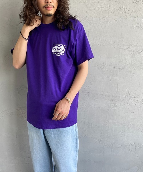 KAVU（カブー）の「[KAVU/カブー] TRUE LOGO トゥルーロゴ バックプリントTシャツ（Tシャツ/カットソー・レディース・パープル/ダークグリーン/ホワイト/ブルー/ブラック・L/M/XL）」の8枚目の写真